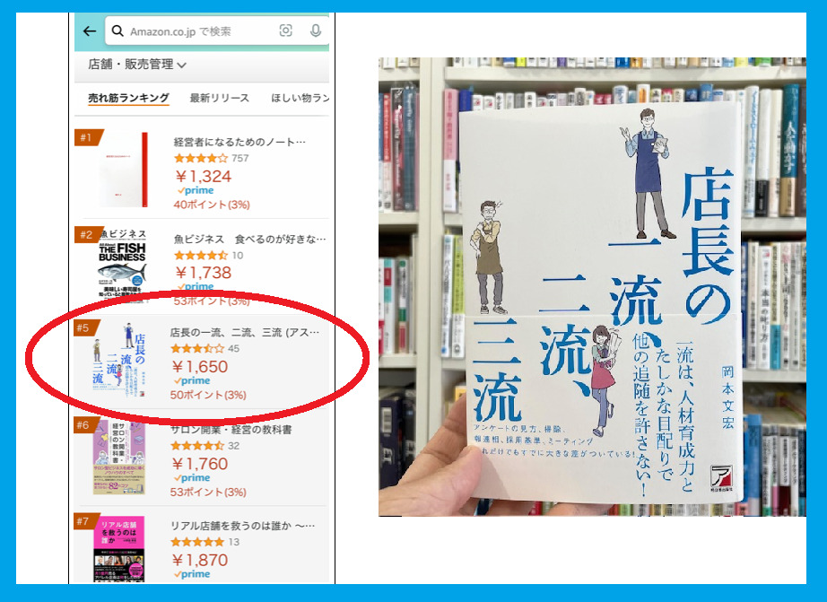 「店長の一流、二流、三流」が再度ランクイン！